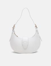 r1246 sarya özel kilit mekanizmalı kadın omuz çantası beyaz