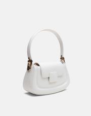 r1279 velma toka detaylı uzun askılı el çantası beyaz 2