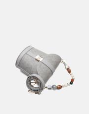 r1280 aventra zincir askılı kova çanta gri 3