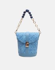 r1280 aventra zincir askılı kova çanta mavi