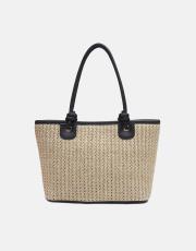 r1282 nimra hasır kadın çantası siyah