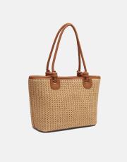 r1282 nimra hasır kadın çantası taba 2