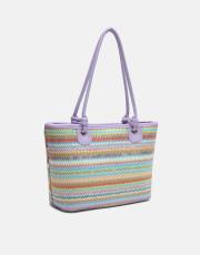 r1282-1 lorin hasır kadın çantası lila 2