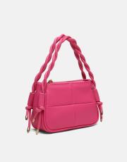 r1103 lina twist örgü saplı kadın çantası  fuşya 2