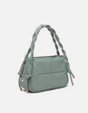 r1103 lina twist örgü saplı kadın çantası  mint yeşili 2