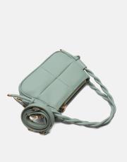 r1103 lina twist örgü saplı kadın çantası  mint yeşili 3