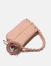 r1103 lina twist örgü saplı kadın çantası  pudra 3