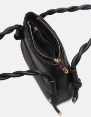 r1103 lina twist örgü saplı kadın çantası  siyah 4