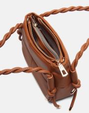 r1103 lina twist örgü saplı kadın çantası  taba 3