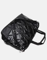 r1264 nova quilted kadın çantası siyah rugan 3