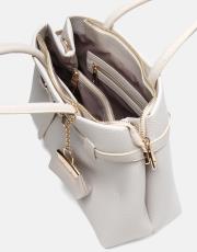 r1303 noir elegance tote kadın çantası krem 4