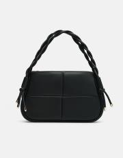 r1128 iris örgü saplı kadın çantası siyah