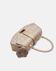 r1130 flora özel tasarım kilitli kadın çantası altın 3