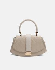 r1130 flora özel tasarım kilitli kadın çantası krem