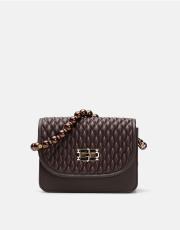 r1031 wanda kapitone desenli inci saplı kadın çantası kahve 2