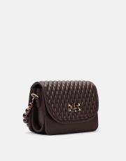 r1031 wanda kapitone desenli inci saplı kadın çantası kahve 3