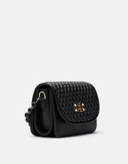 r1031 wanda kapitone desenli inci saplı kadın çantası siyah 3