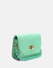 r1031 wanda kapitone desenli inci saplı kadın çantası su yeşili 2