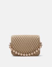 r1031 wanda kapitone desenli inci saplı kadın çantası vizon 3