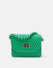 r1031 wanda kapitone desenli inci saplı kadın çantası yeşil 2