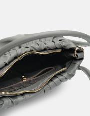 r1063 brenda büzgü detaylı çanta gri 4