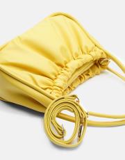 r1063 brenda büzgü detaylı çanta sarı 3