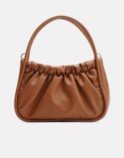 r1063 brenda büzgü detaylı çanta taba