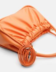 r1063 brenda büzgü detaylı çanta turuncu 3