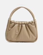 r1063 brenda büzgü detaylı çanta vizon