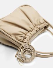 r1063 brenda büzgü detaylı çanta vizon 3