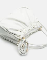 r1063 brenda büzgü detaylı çanta beyaz 3