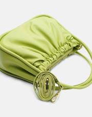 r1063 brenda büzgü detaylı çanta fıstık yeşili 3