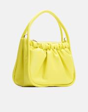 r1063 brenda büzgü detaylı çanta limon sarısı 2