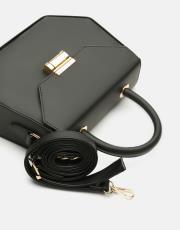 r0969 zakha kilit aksesuarlı kadın çantası siyah 3