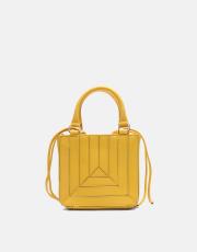 r1036 ohio büzgü ağızlı kadın çantası sarı