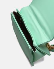 r1110 katty büzgülü hatlara sahip inci saplı deri kadın çanta su yeşili 4