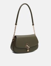 r1184 litva kapaklı kadın çantas haki 2