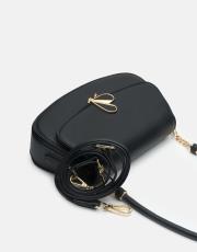 r1184 litva kapaklı kadın çantas siyah 3