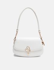 r1184 litva kapaklı kadın çantas beyaz