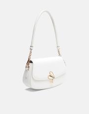 r1184 litva kapaklı kadın çantas beyaz 2