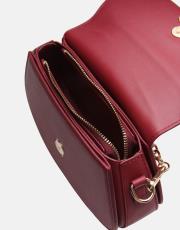 r1184 litva kapaklı kadın çantas bordo 4